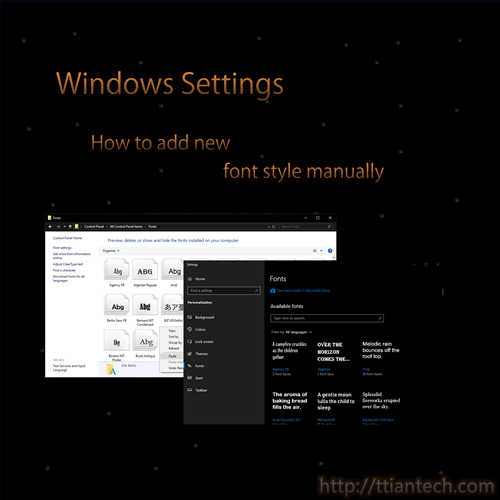 【Windows】Add Font Style To Windows Manually