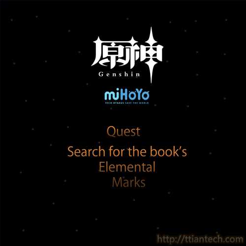 【Genshin】Genshin Impact Search for the book’s Elemental Marks