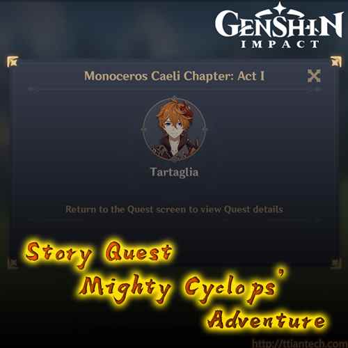 【Genshin】 Quest Mighty Cyclops’ Adventure